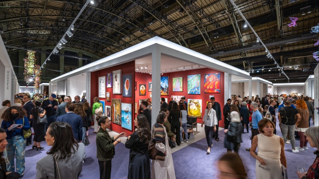 CONDUCTOR Art Fair opening night crowd at Powerhouse Arts in Brooklyn, May 2026, featuring Global Majority artists and immersive installations ahead of Venice Biennale
