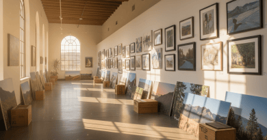 Nonprofit foundation gallery with regional artworks