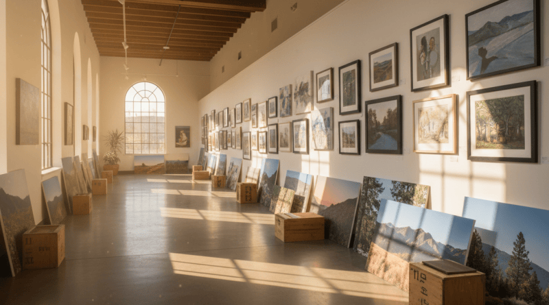 Nonprofit foundation gallery with regional artworks
