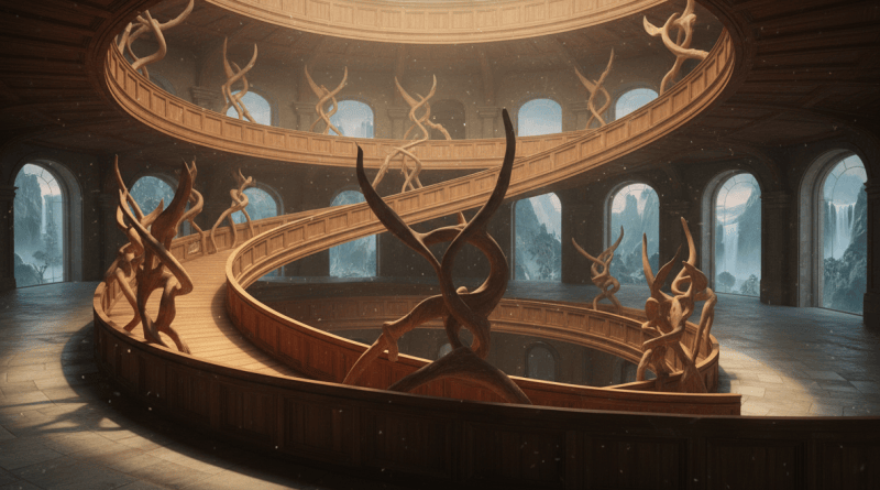 Abstract museum rotunda atmosphere for Taryn Simon exhibition story